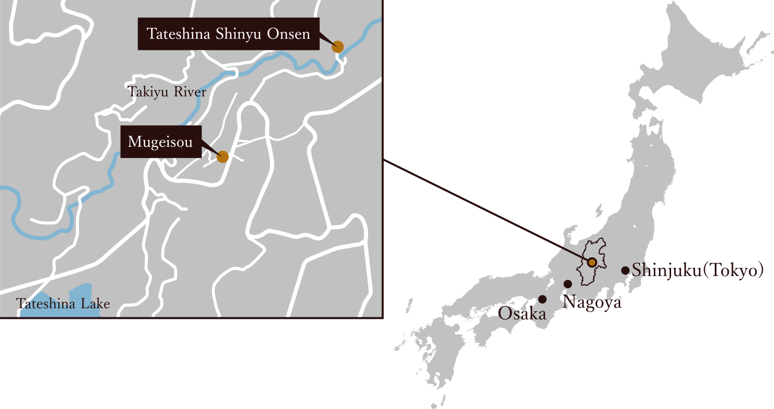 access to Shinyu Onsen