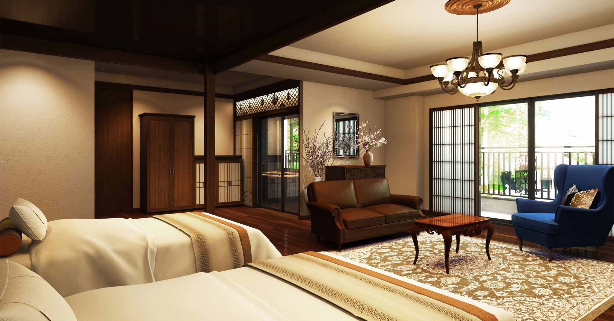 Tateshina Club Rooms with a private open-air hot spring